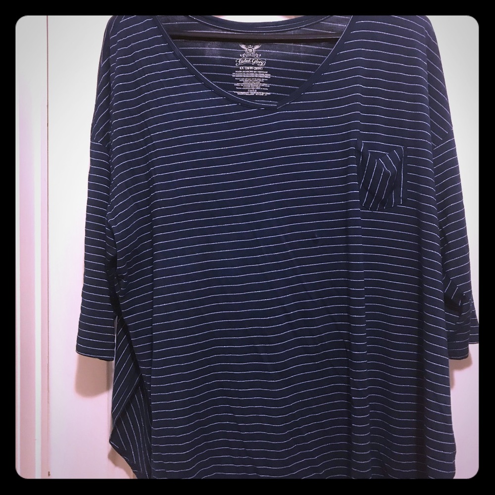 Navy with Silver Stripe Tunic size 26/28